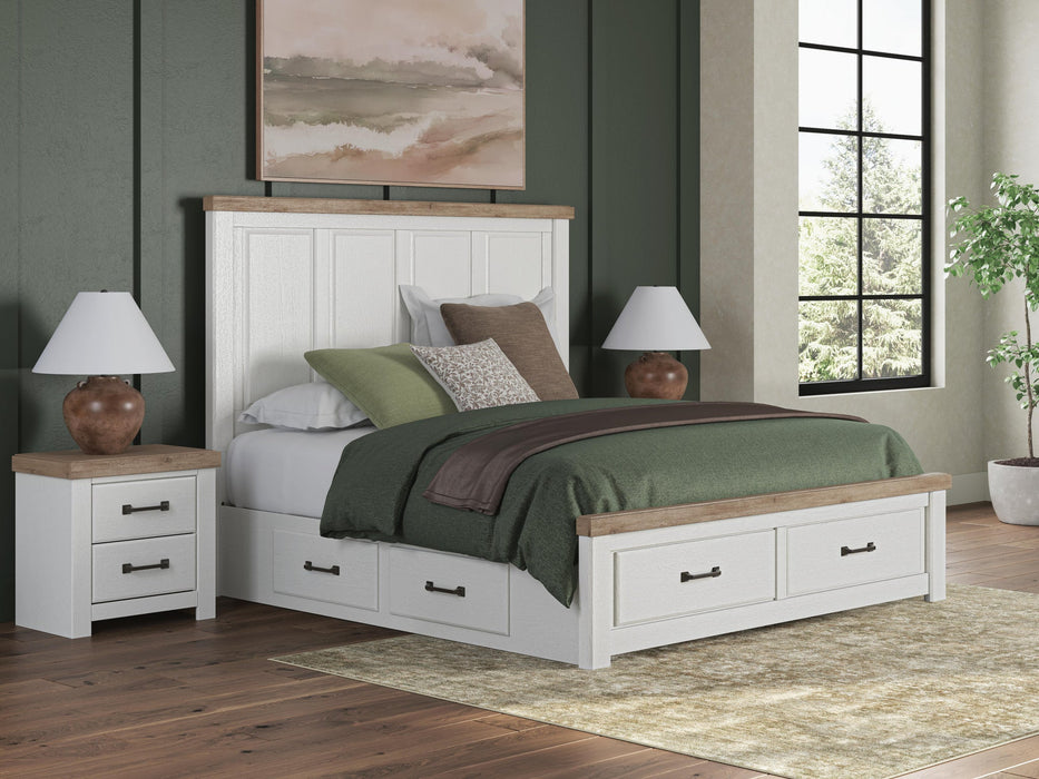Savonport King Panel Storage Bed, Dresser and Mirror